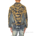 Destroy Washing OEM Custom Mens Denim Jacket